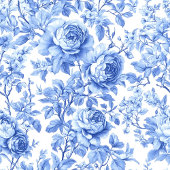 Romantic Navy Roses Floral Toile Guest Book Gästebuch