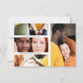 Romantic New Date Wedding Engaged 4 Photos Collage Save The Date (Vorderseite)