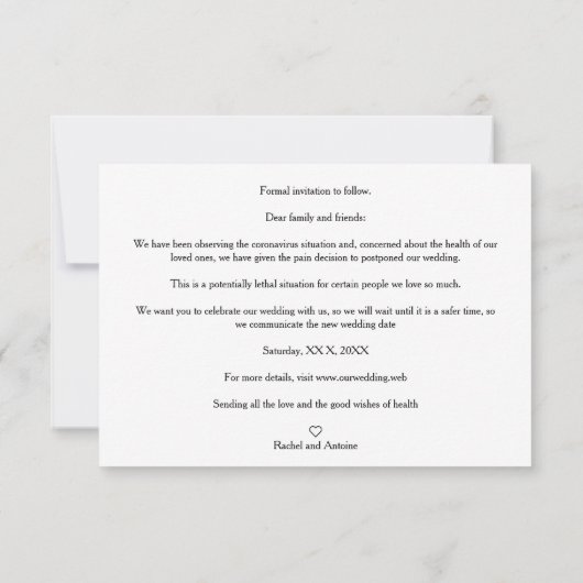 Romantic New Date Wedding Engaged 4 Photos Collage Save The Date (Rückseite)