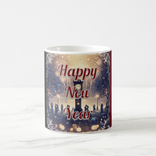 Romantic New Year’s Eve Celebration Coffee Mug Kaffeetasse (Mittel)