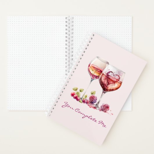 Romantic Notebook – You Complete Me Poem Notizblock (Innen)