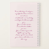 Romantic Notebook – You Complete Me Poem Notizblock (Rückseite)