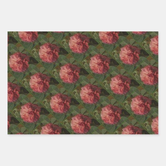 Romantic Old English Roses Geschenkpapier Set (Vorderseite)