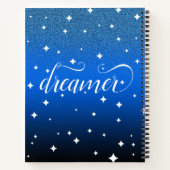 Romantic Ombre Midnight Blue Starry Dreamer Notizblock (Rückseite)