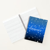 Romantic Ombre Midnight Blue Starry Dreamer Notizblock (Innenseite)