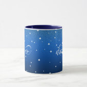 Romantic Ombre Midnight Blue Starry Dreamer Tasse (Zentrum)