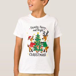 Romantic Paar Christmas Reindeer T-Shirt