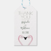 Romantic Palm Wedding Vielen Dank Geschenkanhänger (Vorderseite)