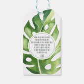 Romantic Palm Wedding Vielen Dank Geschenkanhänger (Rückseite)