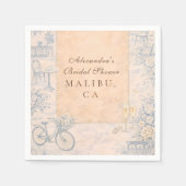 Romantic Paris Bridal Shower Serviette (Vorderseite)