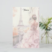 Romantic Paris  Briefpapier (Stehend Vorderseite)