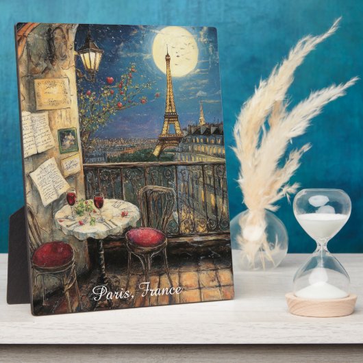 Romantic Paris France Eiffel Tower Illustration Fotoplatte (Seite)