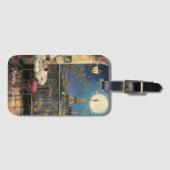 Romantic Paris France Eiffel Tower Illustration Gepäckanhänger (Vorderseite (Horizontal))