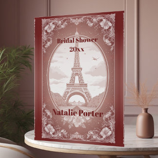 Romantic Paris Miss to Mrs Bridal Shower Welcome  Acrylschild