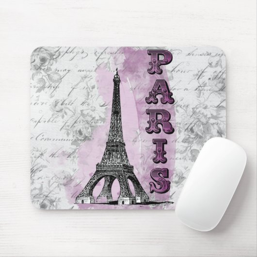Romantic Paris Mousepad (Mit Mouse)