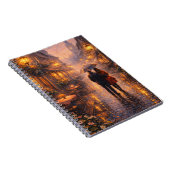 Romantic Paris Rain Spiral Notebook Notizblock (Rechte Seite)