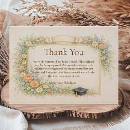 Romantic Pastel Graduation Party Dankeskarte