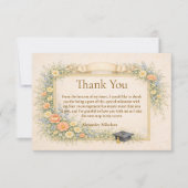 Romantic Pastel Graduation Party Dankeskarte (Vorderseite)