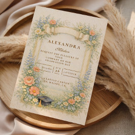 Romantic Pastel Graduation Party Einladung