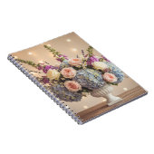 Romantic Pastel Hydrangea & Rose Bouquet  Notizblock (Rechte Seite)