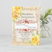 Romantic Pastel Indian Wedding Invite Einladung (Stehend Vorderseite)
