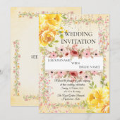 Romantic Pastel Indian Wedding Invite Einladung (Vorne/Hinten)