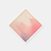 Romantic Pastel Watercolor Gradient Serviette (Ecke)