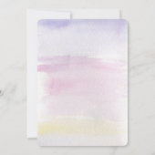 ©Romantic Pastel Watercolor Typography Wedding ll Einladung (Rückseite)