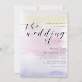 ©Romantic Pastel Watercolor Typography Wedding ll Einladung (Vorderseite)