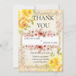 Romantic Pastel Wedding Stationery Dankeskarte