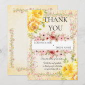 Romantic Pastel Wedding Stationery Dankeskarte (Vorne/Hinten)