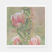 ROMANTIC PEACH CACTUS BLUME PARTY SERVIETTE (Vorderseite)