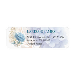 Romantic Pearl Hydrangea Blue Waterercolor Wedding