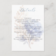 Romantic Pearl Hydrangea Blue Waterercolor Wedding