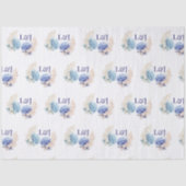 Romantic Pearl Hydrangea Blue Waterercolor Wedding Seidenpapier (Vorderseite)