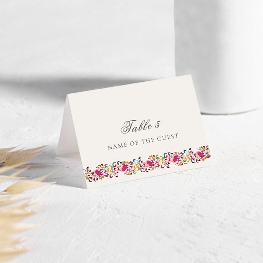 Romantic Pearl Swan Floral Wedding Place Card Tischnummer