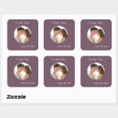 Romantic Personalized Couple Photo & Names Sticker (Blatt)