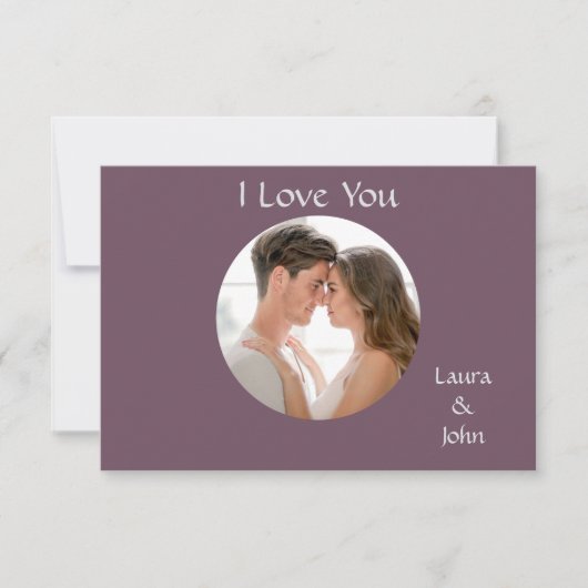 Romantic Personalized Couple Photo with Names Card (Vorderseite)