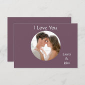 Romantic Personalized Couple Photo with Names Card (Vorne/Hinten)