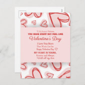 Romantic Personalized Valentine's Day Card Feiertagspostkarte (Vorne/Hinten)