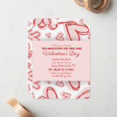 Romantic Personalized Valentine's Day Card Mitteilungskarte (Vorderseite/Rückseite Beispiel)