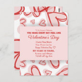 Romantic Personalized Valentine's Day Card Postkarte (Vorne/Hinten)