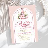 Romantic petals and prosecco bridal shower invite einladung