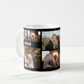 Romantic Photo Collage Gift for Couples Kaffeetasse (Vorderseite Links)