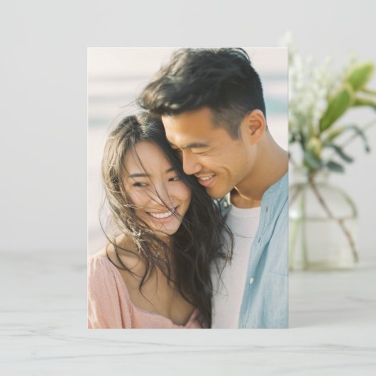 Romantic Photo Einladung (Stehend Vorderseite)