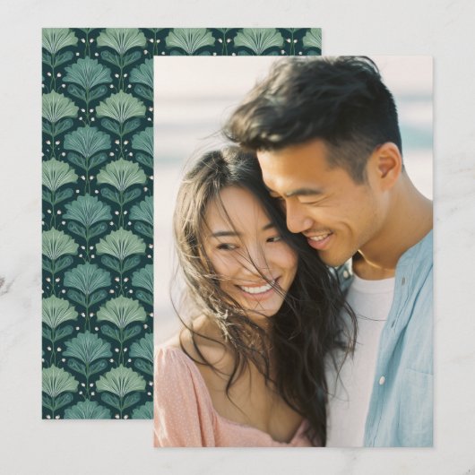 Romantic Photo Einladung (Vorne/Hinten)