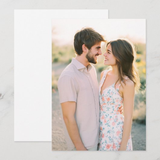 Romantic Photo Einladung (Vorne/Hinten)