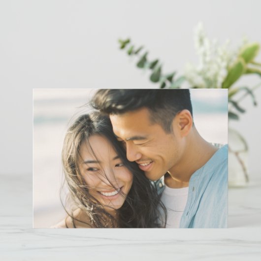 Romantic Photo Einladung (Stehend Vorderseite)