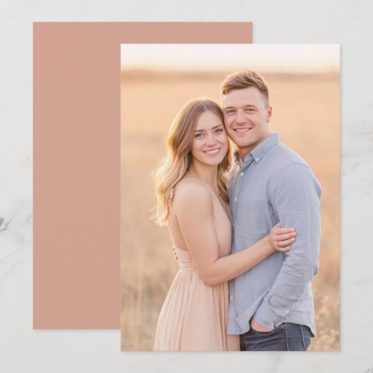 Romantic Photo Einladung (Vorne/Hinten)