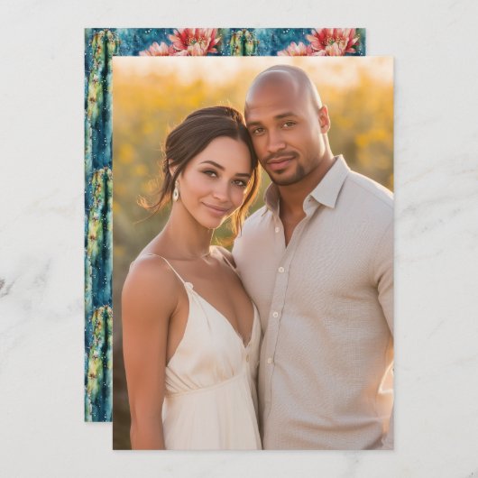 Romantic Photo Einladung (Vorne/Hinten)